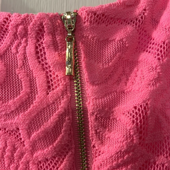 Lilly Pulitzer Lace knit pink dress. size xl - Picture 4 of 5